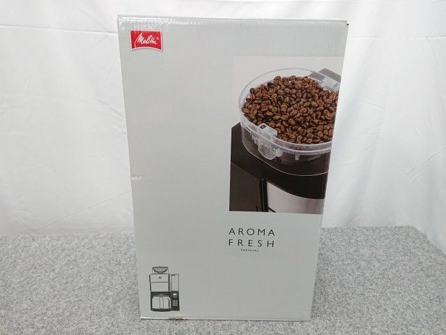 【未使用品】 メリタ AFT1022-1B ミル付 全自動 コーヒーメーカー アロマフレッシュ (10杯用) ブラック Melitta