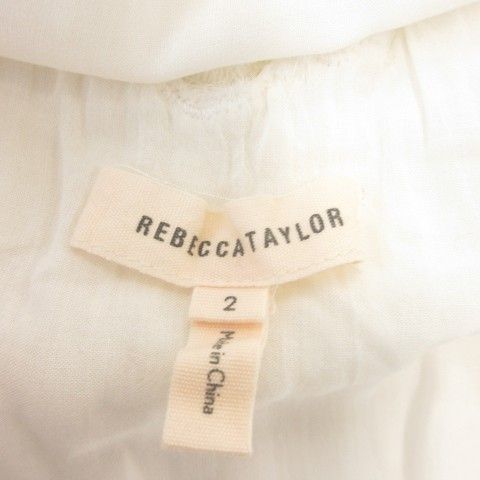 レベッカテイラー rebecca taylor シアーシャツ ブラウス 2 白 