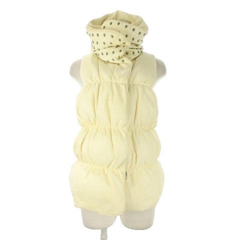 トーマスワイルド THOMAS WYLDE ダウンベスト ラムレザー ジャケット 上着 白 アイボリー キルティング OTW8220001L /CK5 ■GY57