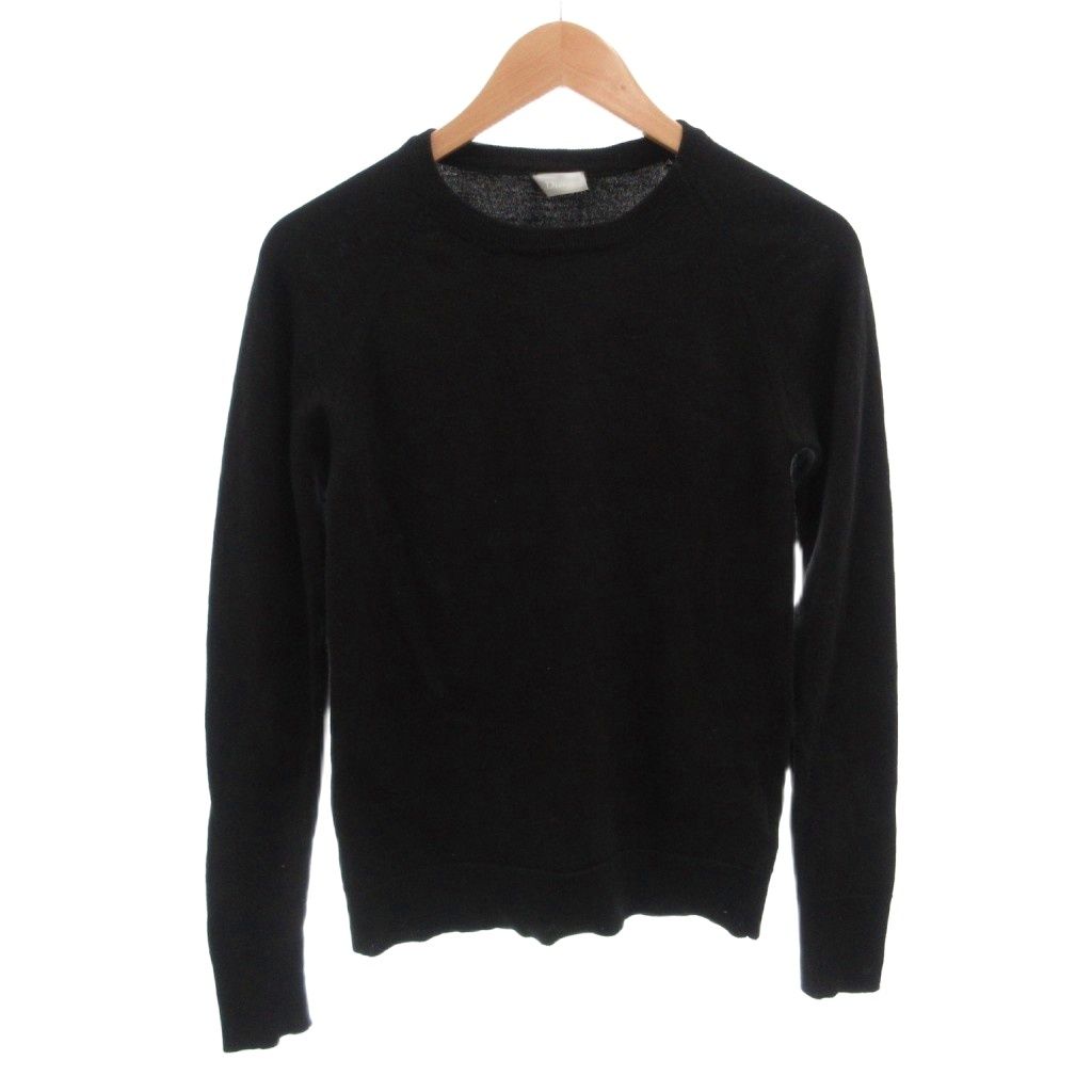 ディオールオム Dior HOMME ニット セーター クルーネック ウール 長袖 S 黒 ブラック /FF ■ECD004