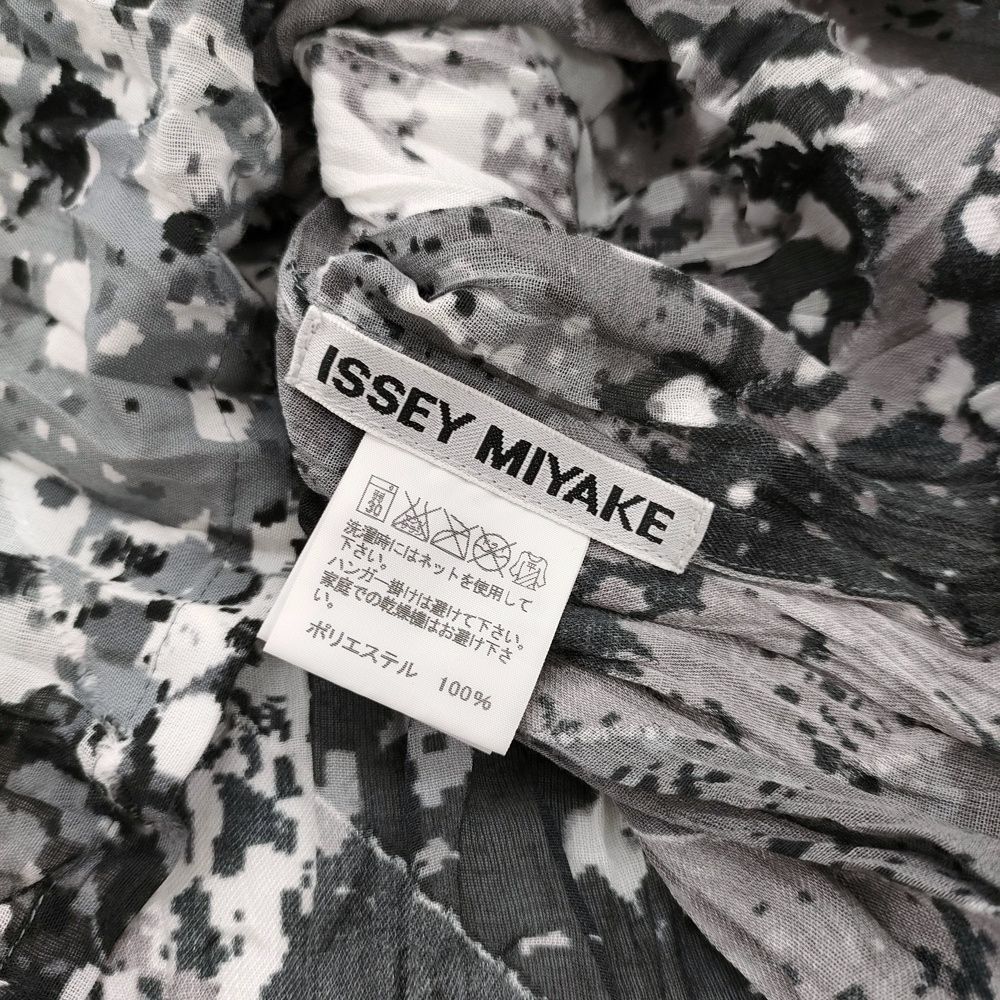 ISSEY MIYAKE プリーツ プルオーバー マーブル バンドカラー IM11FJ297