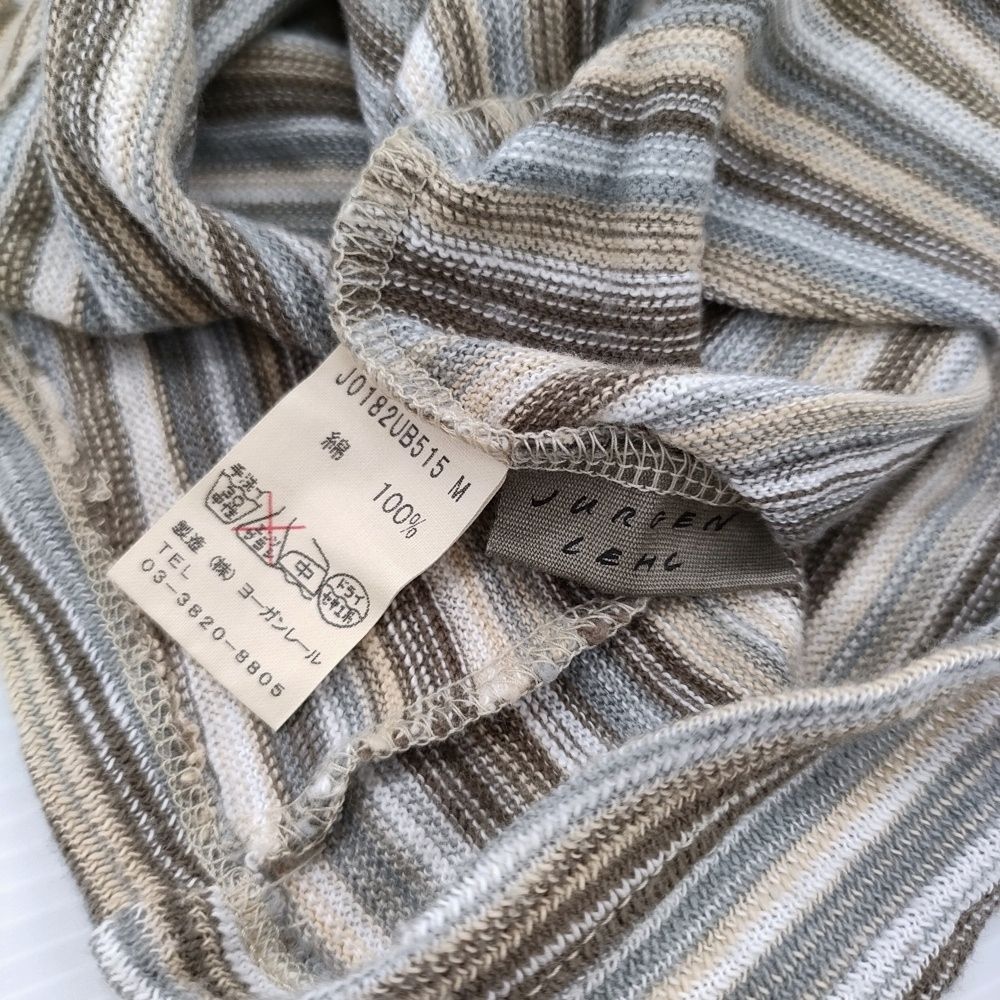 JURGEN LEHL J0182UB515 マルチボーダー 半袖 コットン セーター