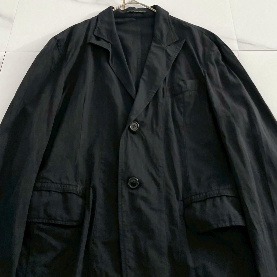 Y's for men tailored jacket cotton Black