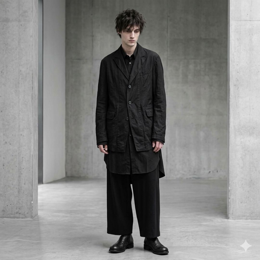 ジャケット・アウター Y's for men tailored jacket cotton Black Y's for men tailored jacket cotton Black