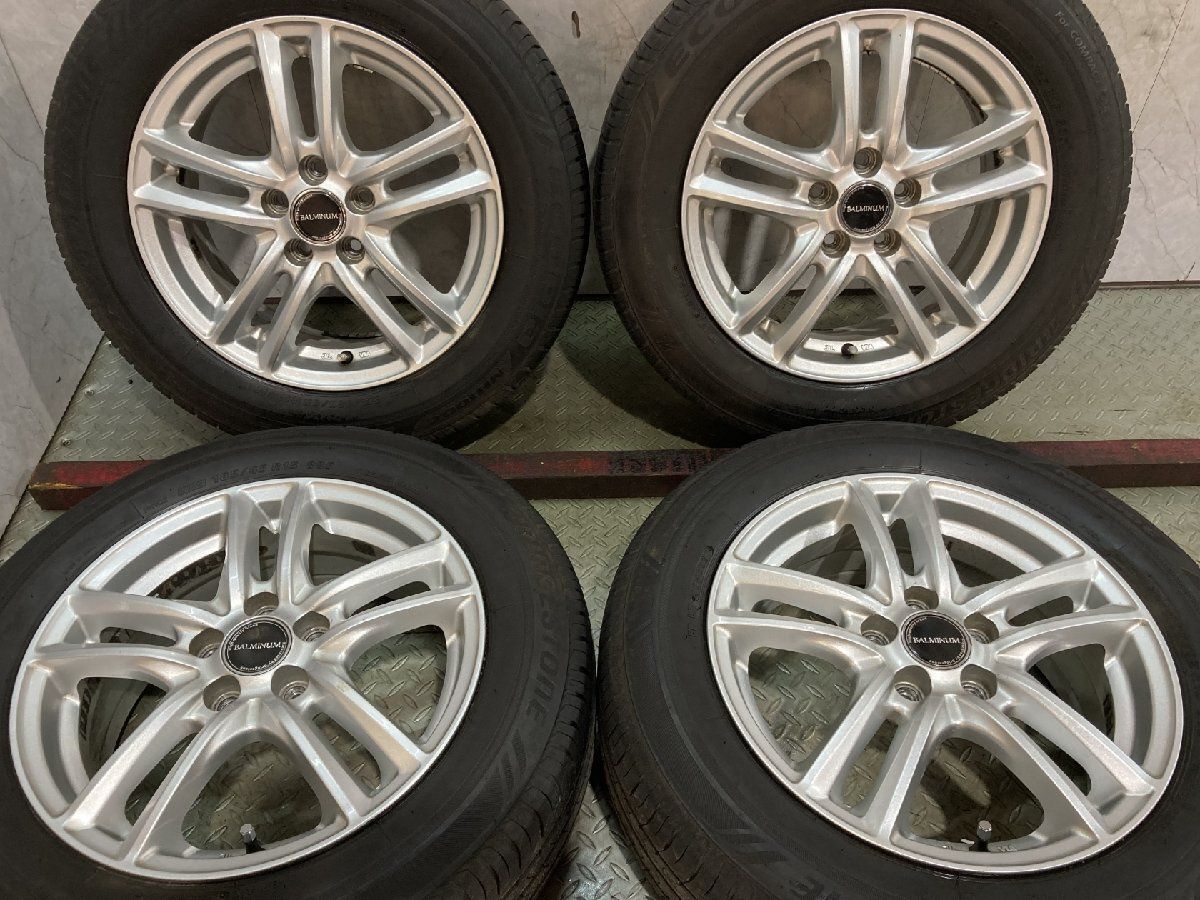 【BS ECOPIA NH100C 185/65R15】夏タイヤ【BALMINUM S5 15インチ 6J5HPCD100+45】バリ溝 170シエンタ後期 等　(MTB973)