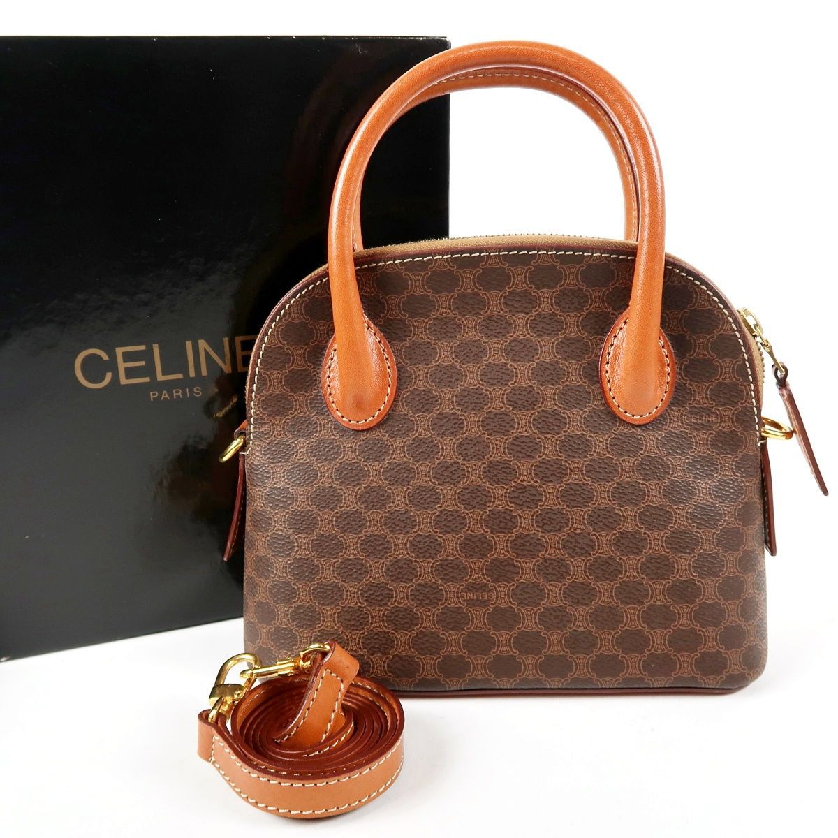 【超美品】CELINE セリーヌ マカダム 2WAYショルダー ハンドバッグ 小物入れ ブランド鞄【UO45】 47,400円