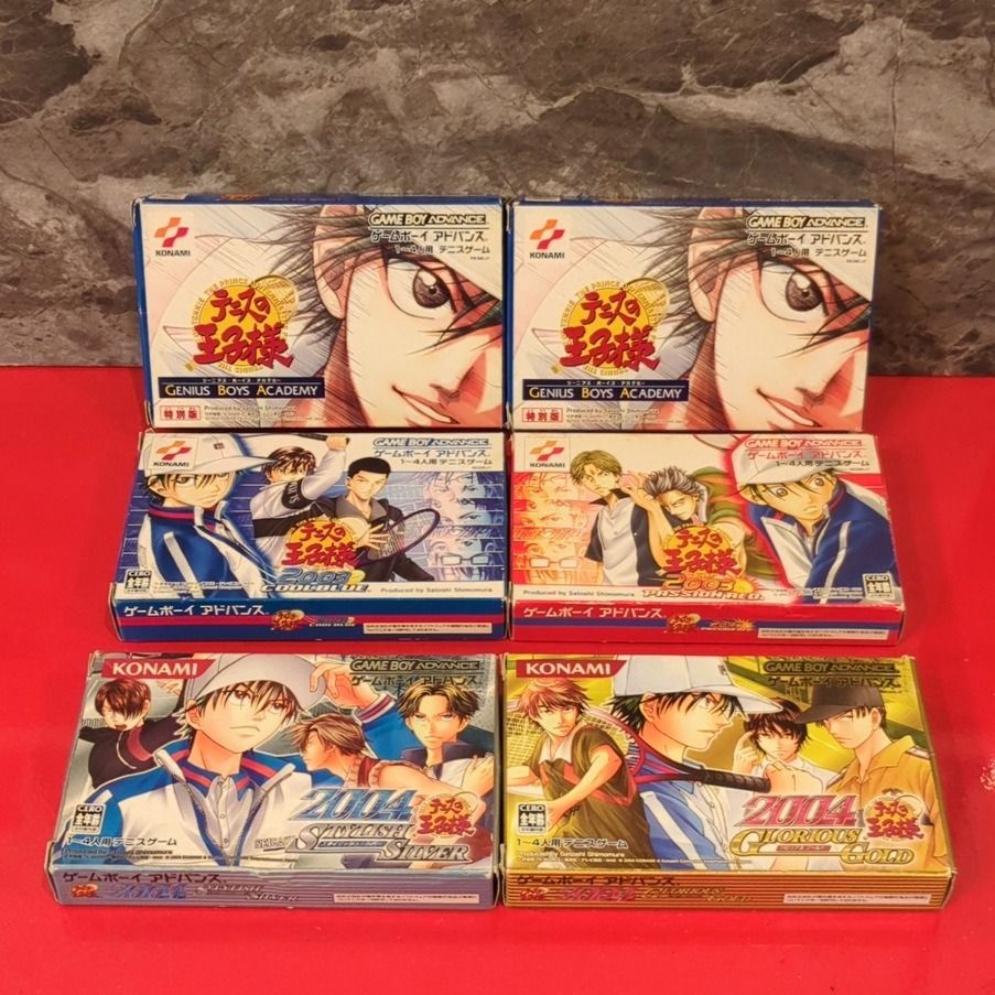 テニスの王子様　ゲームボーイアドバンス　ソフト　6点セット　GBAソフト　GENIUS BOY ACADEMY　COOL BLUE　PASSION RED　GLORIOUS GOLD　STYLISH SILVER