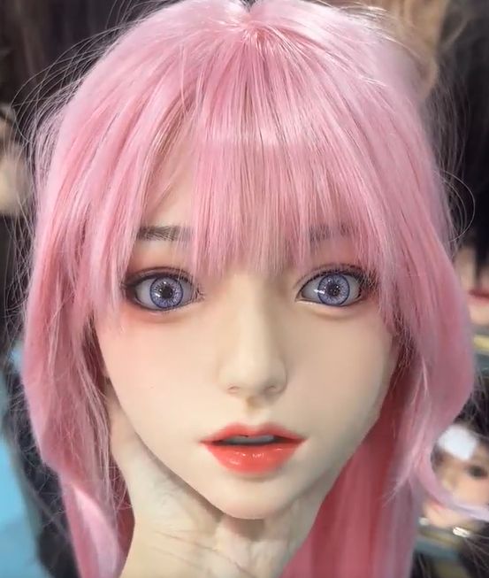 高級品ソフトシリコン ヘッドリアルガール 植毛リアル口腔 舌歯　口は手で開け　 M16 等身大ドール撮影　 鑑賞用 水洗い可能　マネキンパーツ　リアルドール