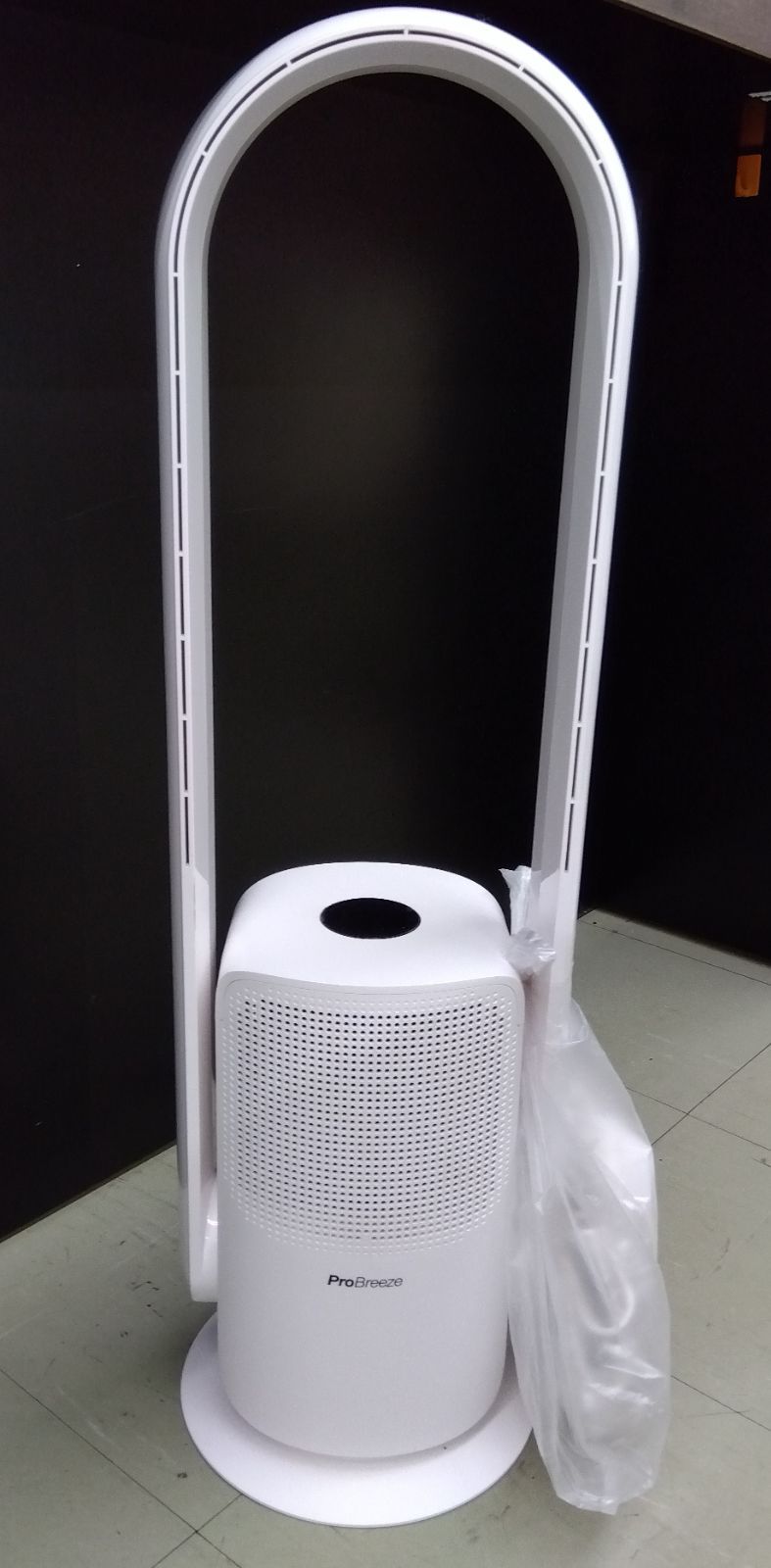 【中古品・現状品】ビックピクチャインターナショナル　空気清浄機付ブレードレスファン　PB-F 12W-JP 屋内用　2022年製　L-173