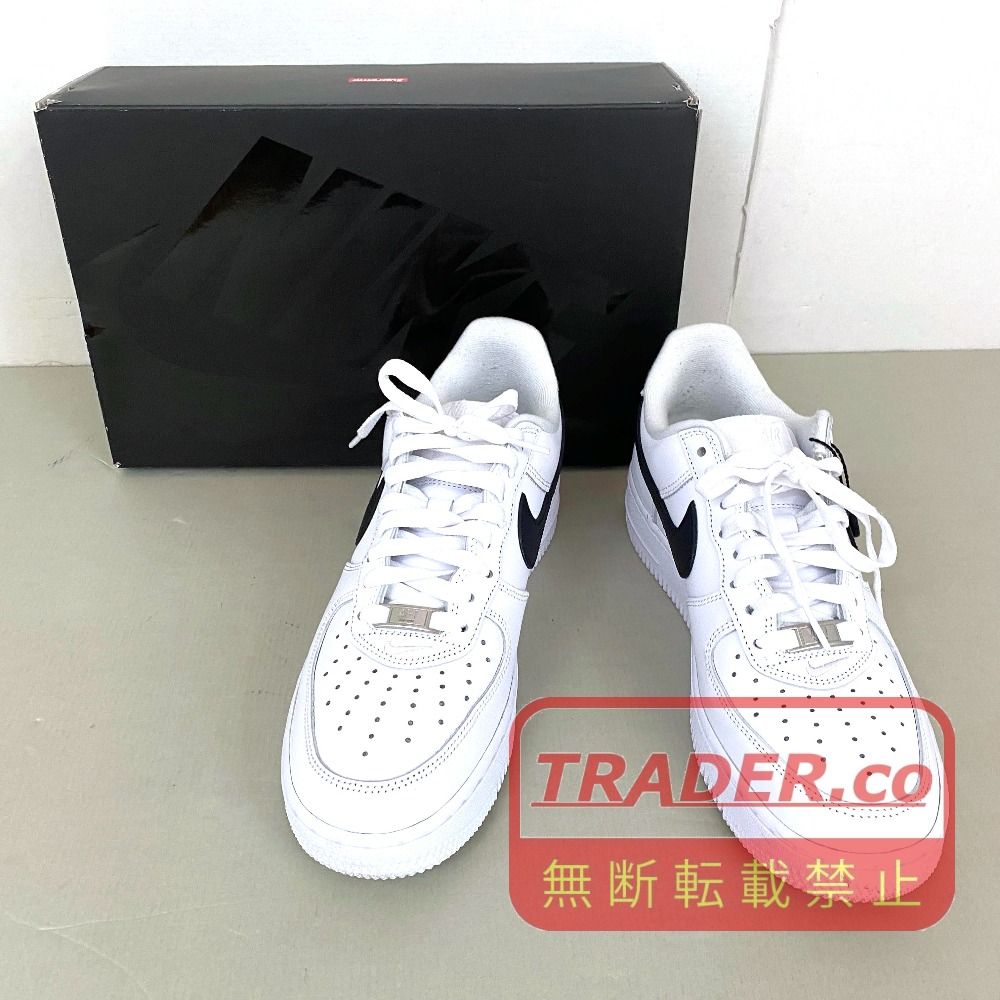03w26698【箱付き】 Supreme × Nike Air Force 1 Low White/Black 