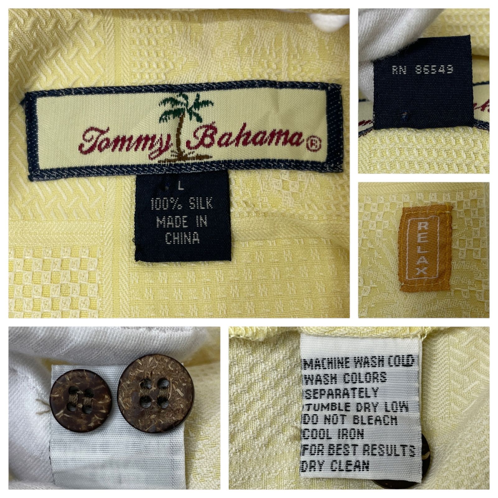 Tommy Bahama (トミーバハマ) RELAX 半袖シルクシャツ オープンカラー 