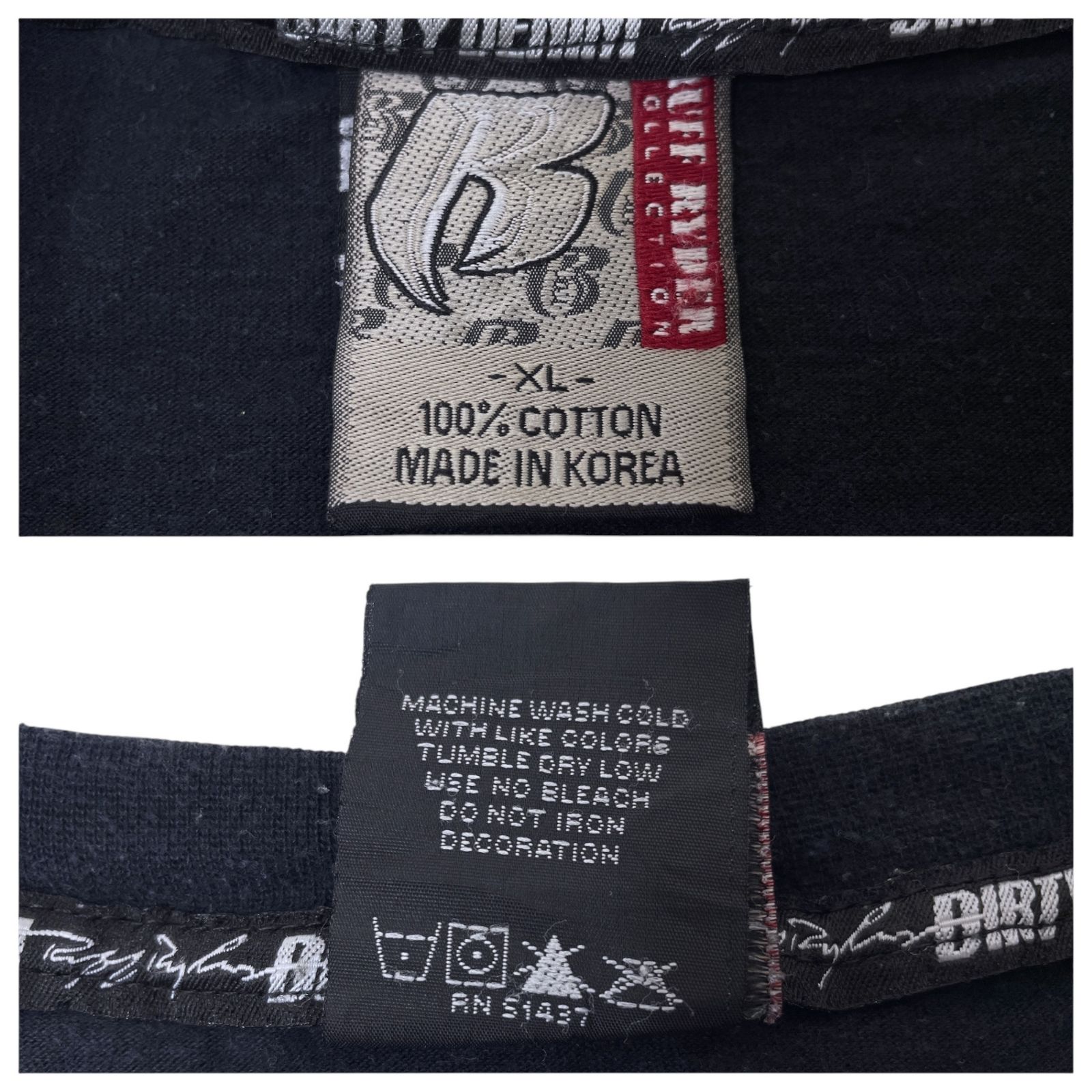 RUFF RYDERS (ラフライダース) DENIM COLLECTION 刺繍プリントTシャツ 