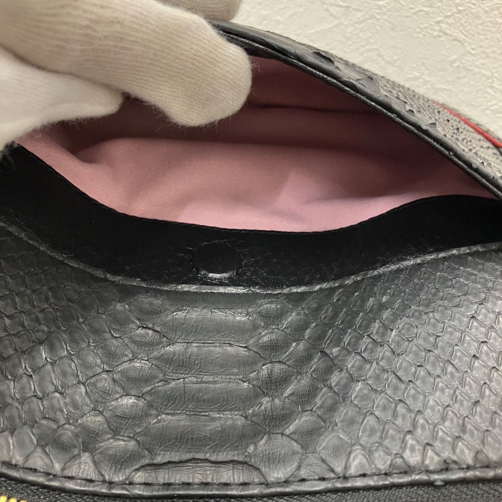 Y3791 美品 COCOCELUX GOLD ココセリュックス パイソン 2WAY 