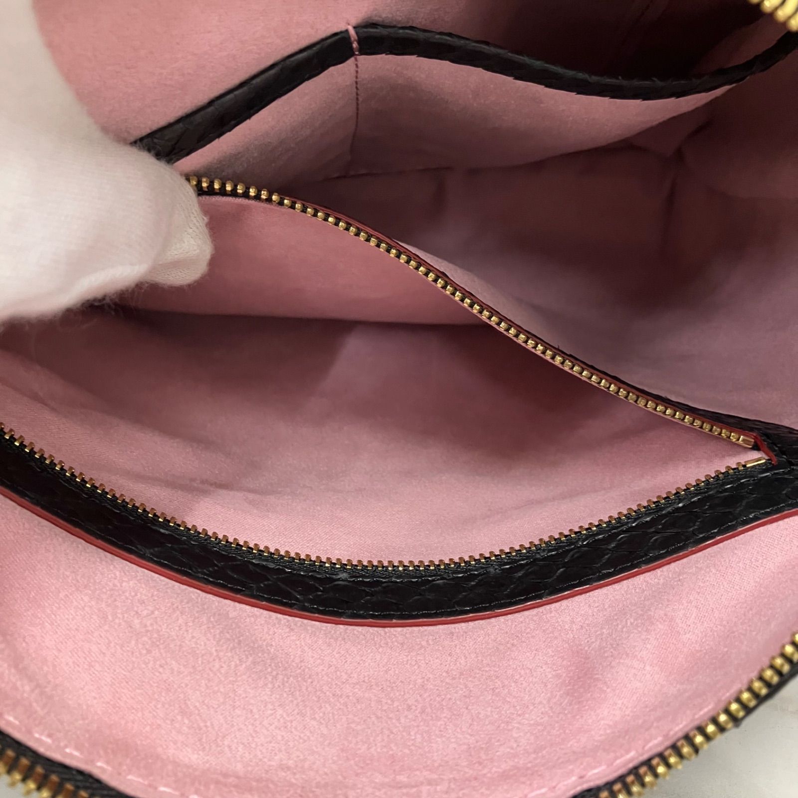 Y3791 美品 COCOCELUX GOLD ココセリュックス パイソン 2WAY 