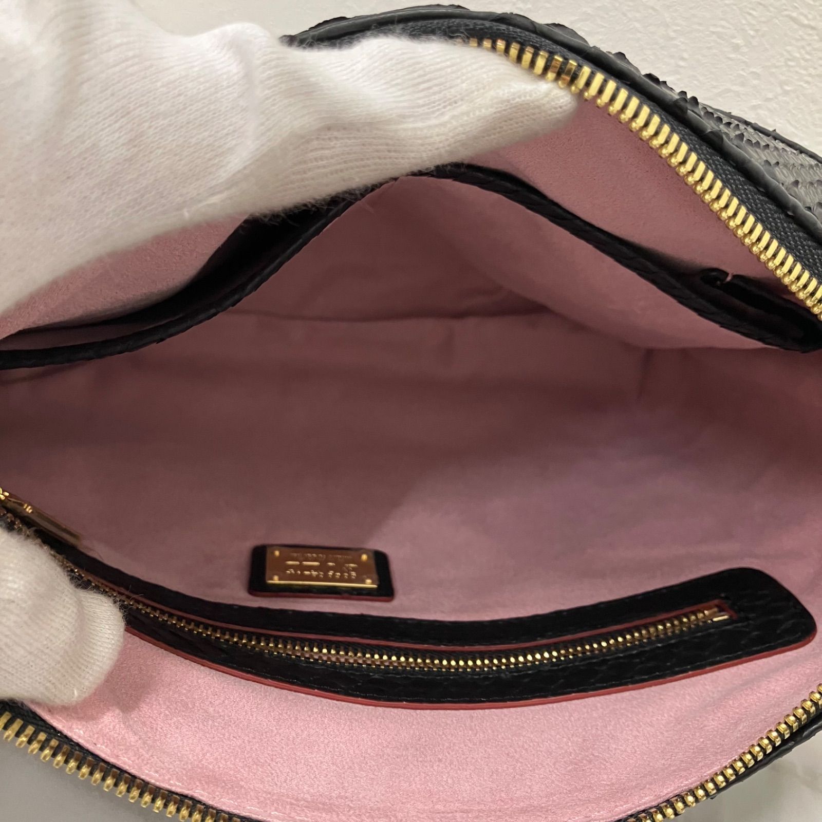 Y3791 美品 COCOCELUX GOLD ココセリュックス パイソン 2WAY 
