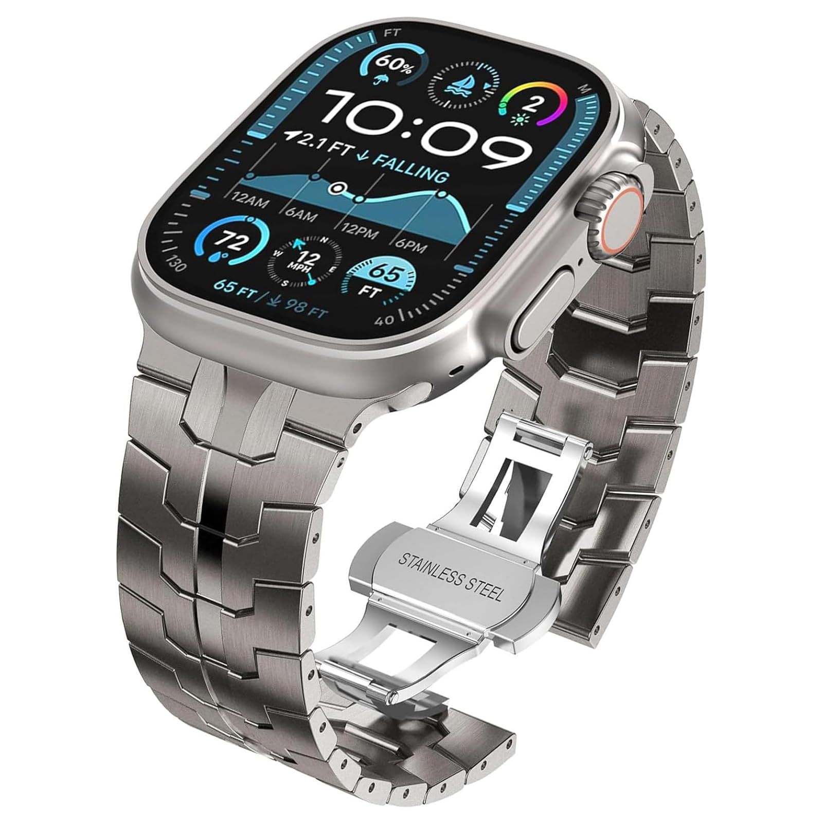 新品 [YOFITAR] for Apple Watch バンド ステンレス製 49mm/46mm/45mm 