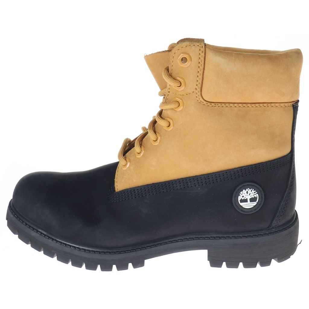 Timberland (ティンバーランド) 6インチ プレミアム ウォータープルーフ ハイカット ブーツ ブラック/キャメル