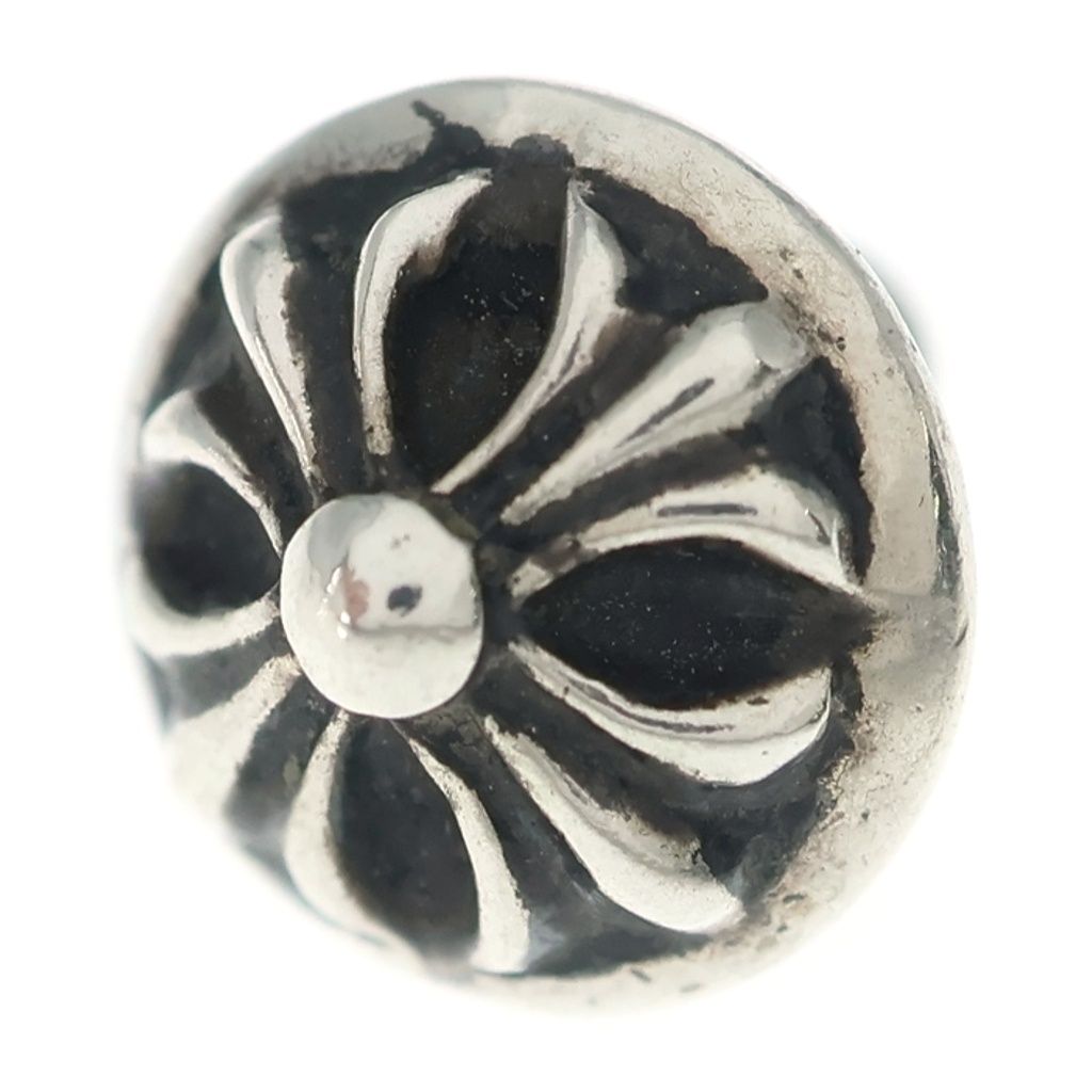 CHROME HEARTS (クロムハーツ) STUD CRSBLL クロスボールスタッドピアス シルバー BCA110