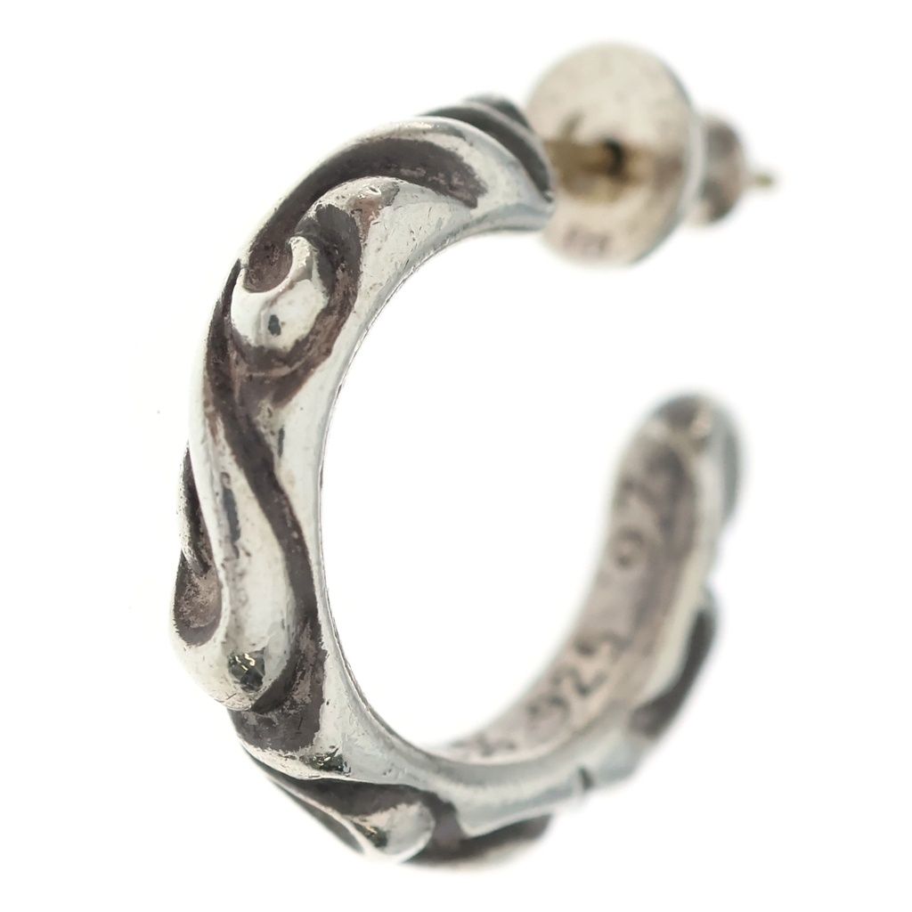 CHROME HEARTS (クロムハーツ) HOOP SCROOL スクロール フープピアス シルバー BCA102