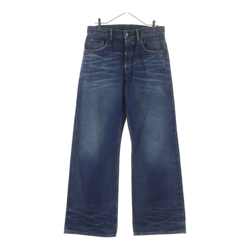 Acne Studios (アクネ ストゥディオズ) 2021M Broadway REGULAR FIT JEANS ブロードウェイ バックロゴパッチ ウオッシュド加工 マルチポケット ボタンフライ レギュラー フィット デニム パンツ B00382