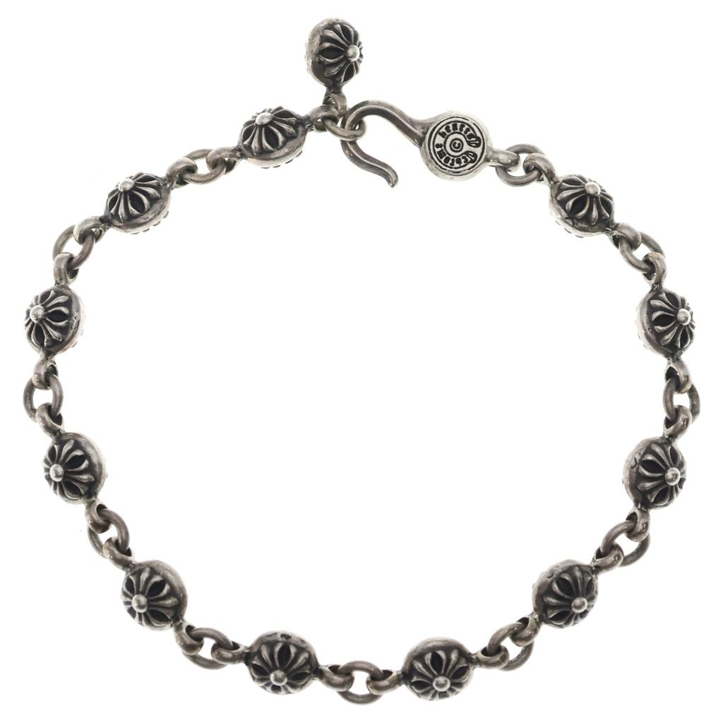 CHROME HEARTS (クロムハーツ) NO1 BALL #1クロスボールブレスレット シルバー BCA172