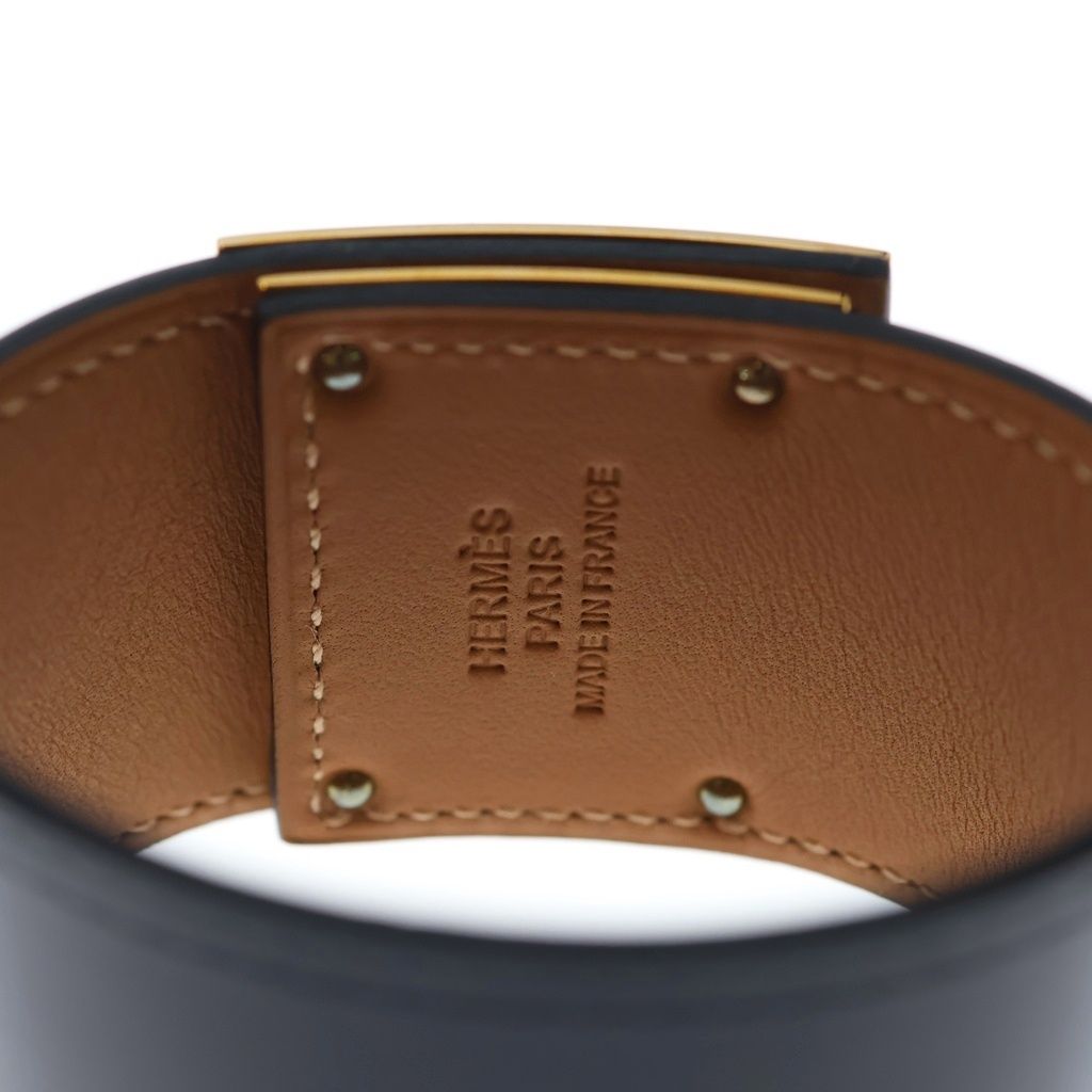 HERMES (エルメス) ケリードッグ ブレスレット ブラック レザー