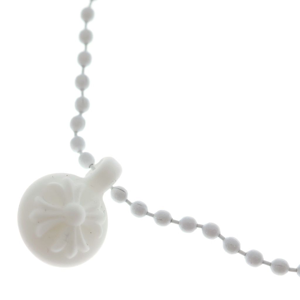 クロムハーツ シリコンラバーネックレス クロスボール ホワイト CHROME HEARTS (クロムハーツ) RUBBER CH CRS BALL #2 クロスボール