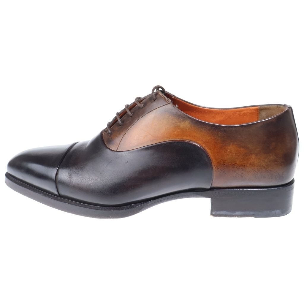 Santoni (サントーニ) ストレートチップ レザー ビジネスシューズ ドレスシューズ ブラウン 15143