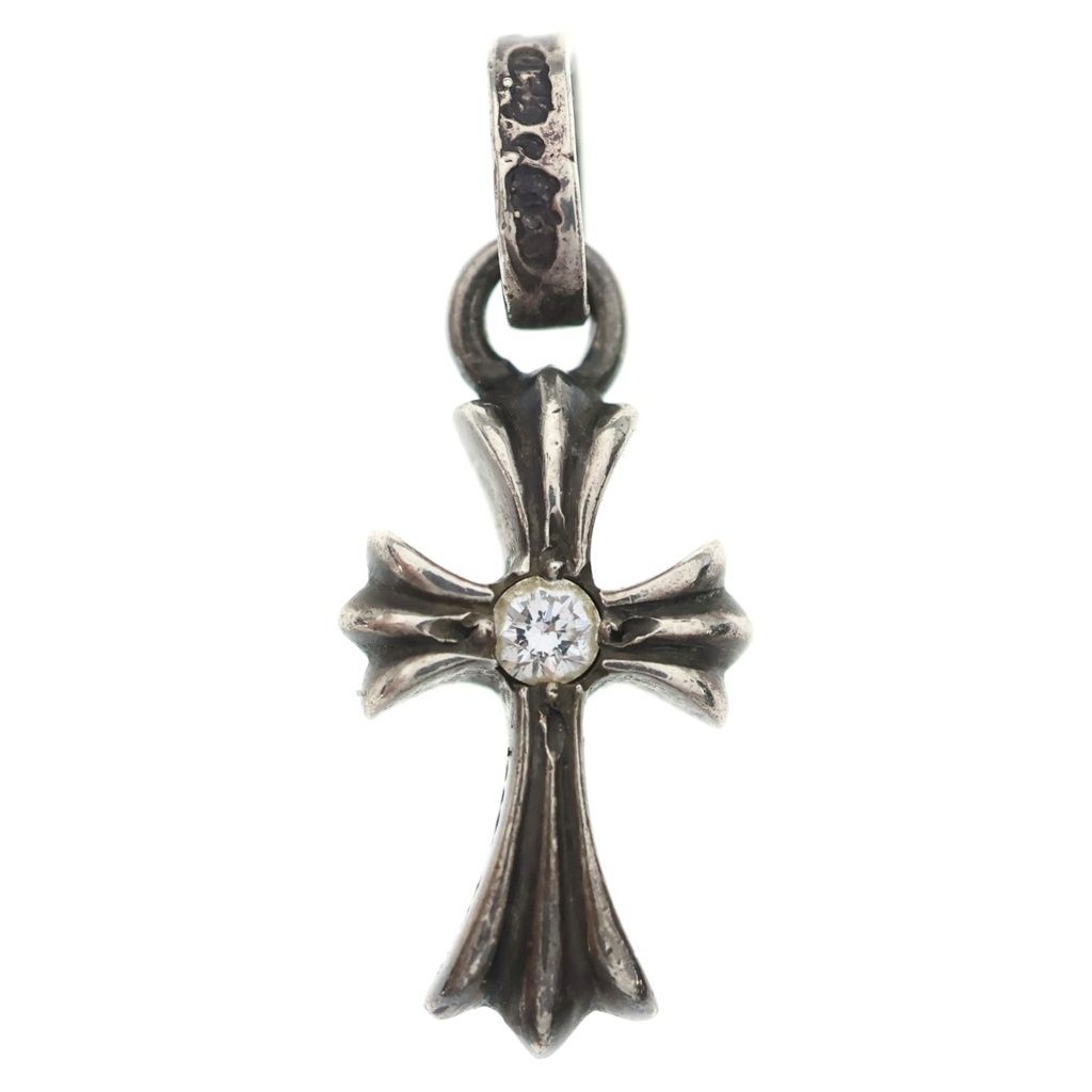 CHROME HEARTS (クロムハーツ) CRS BBYFAT DMND ベイビーファットクロス 両面1ダイヤ ペンダントトップ シルバー BCA238 199,650円
