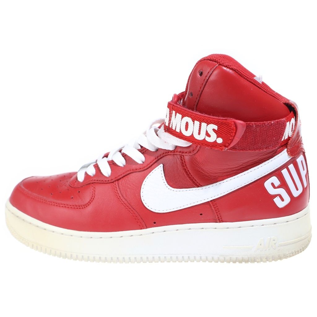 NIKE (ナイキ) 【観賞用 2014年製】 14AW ×SUPREME AIR FORCE 1 HIGH WORLD FAMOUS エアフォース1 ハイ ワールド フェイマス ハイカットスニーカー US10.5/28.5cm 698696-610