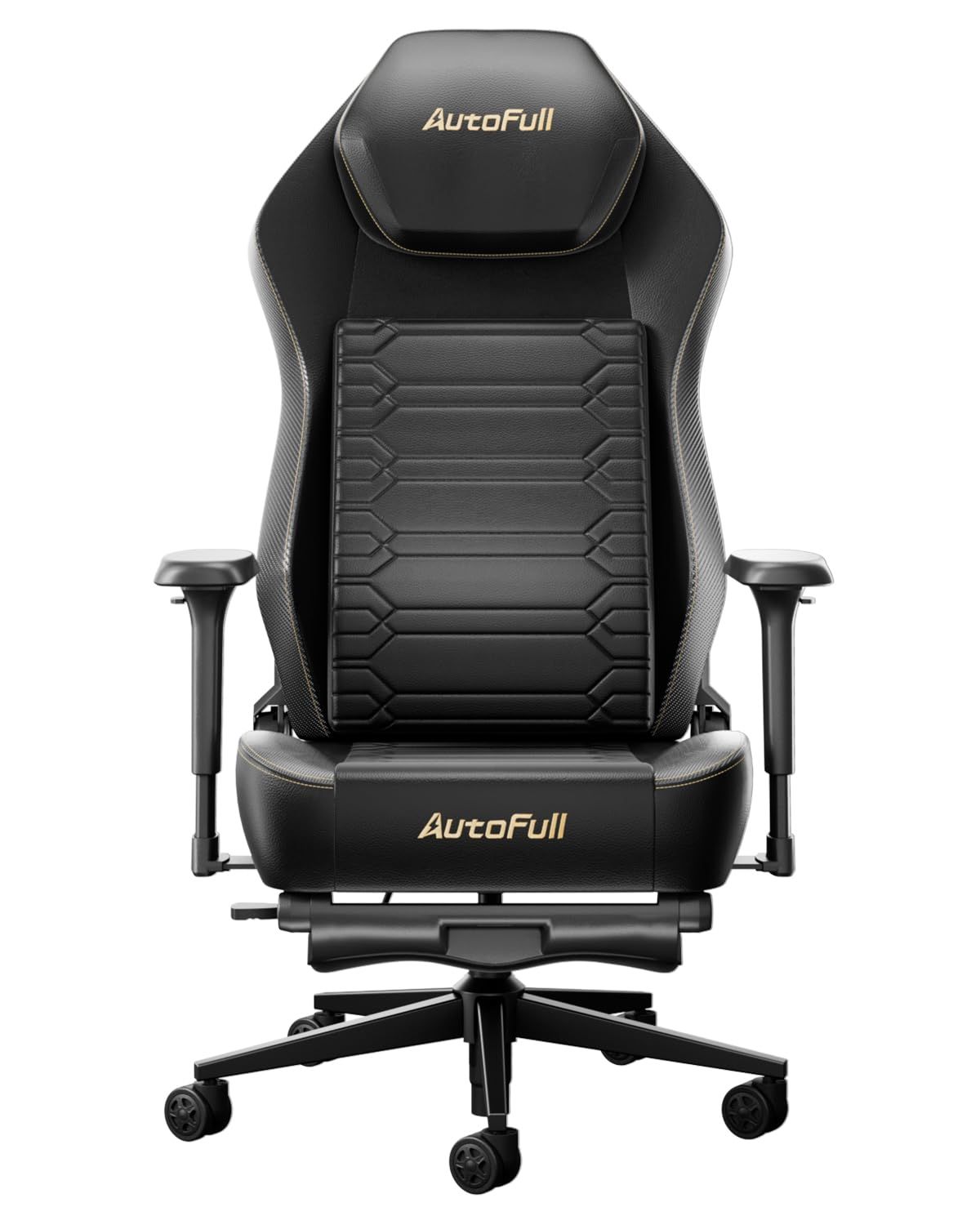 AutoFull(オートフル)M5 ゲーミングチェア 背もたれの進化 幅広座面 昇降式ヘッドレスト オフィスチェア 高級PUレザー 多角度調節可能なランバーサポート 4Dアームレスト 椅子 テレワーク パソコンチェア オットマン付き 160°リクライニングｍａ