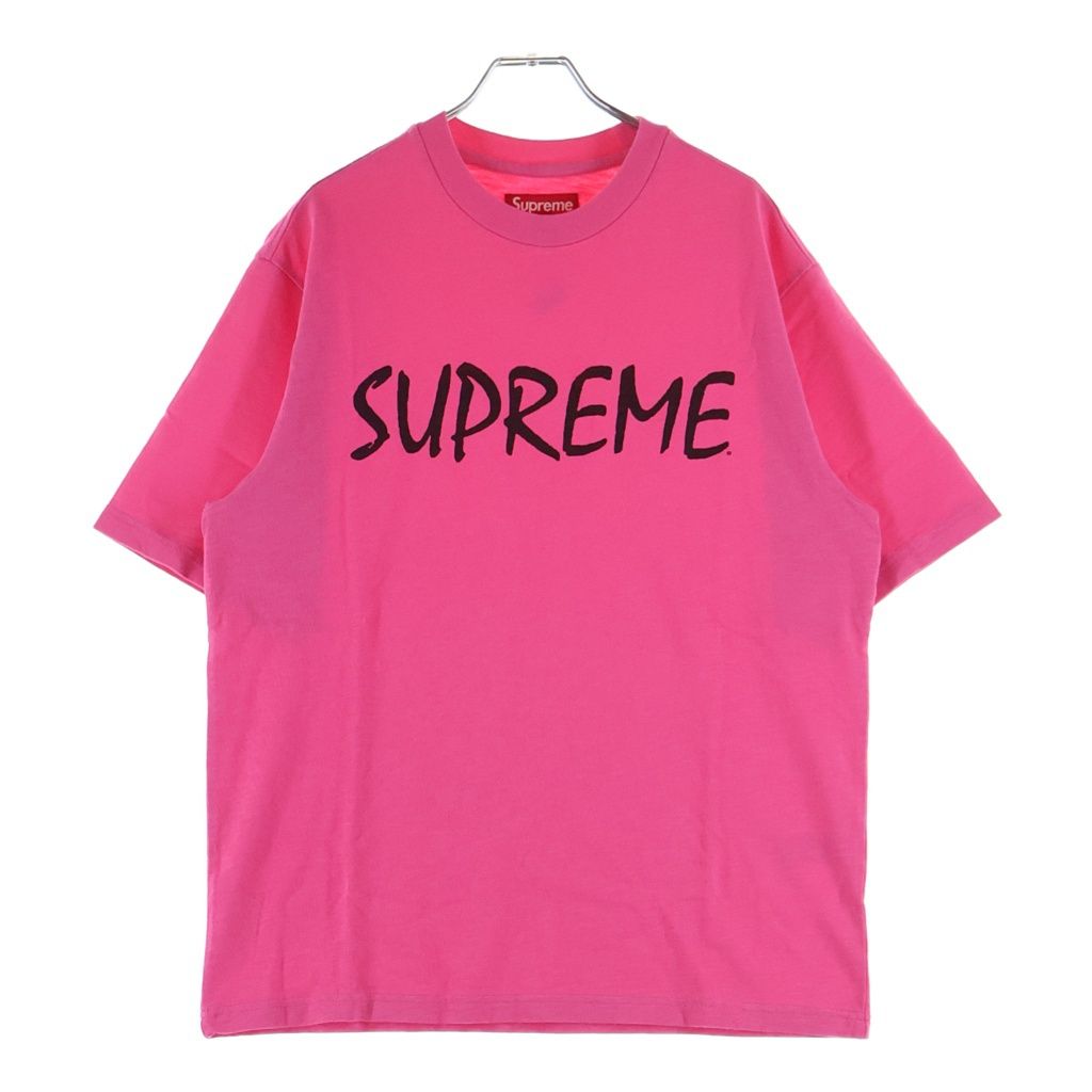 SUPREME (シュプリーム) 24AW FTP S/S Tee プリント半袖Tシャツ カットソー ピンク