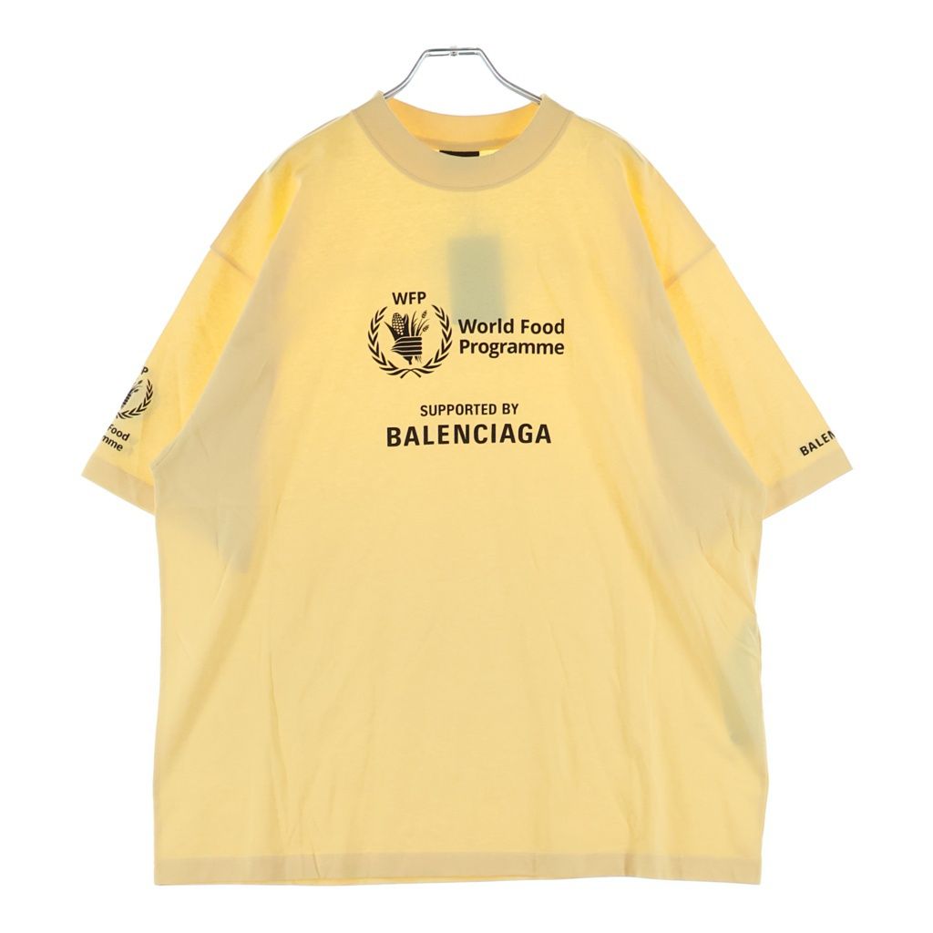 【新品】BALENCIAGA WFP Tシャツ ライトイエロー BALENCIAGA (バレンシアガ) WFP World Food Programme 両面プリント