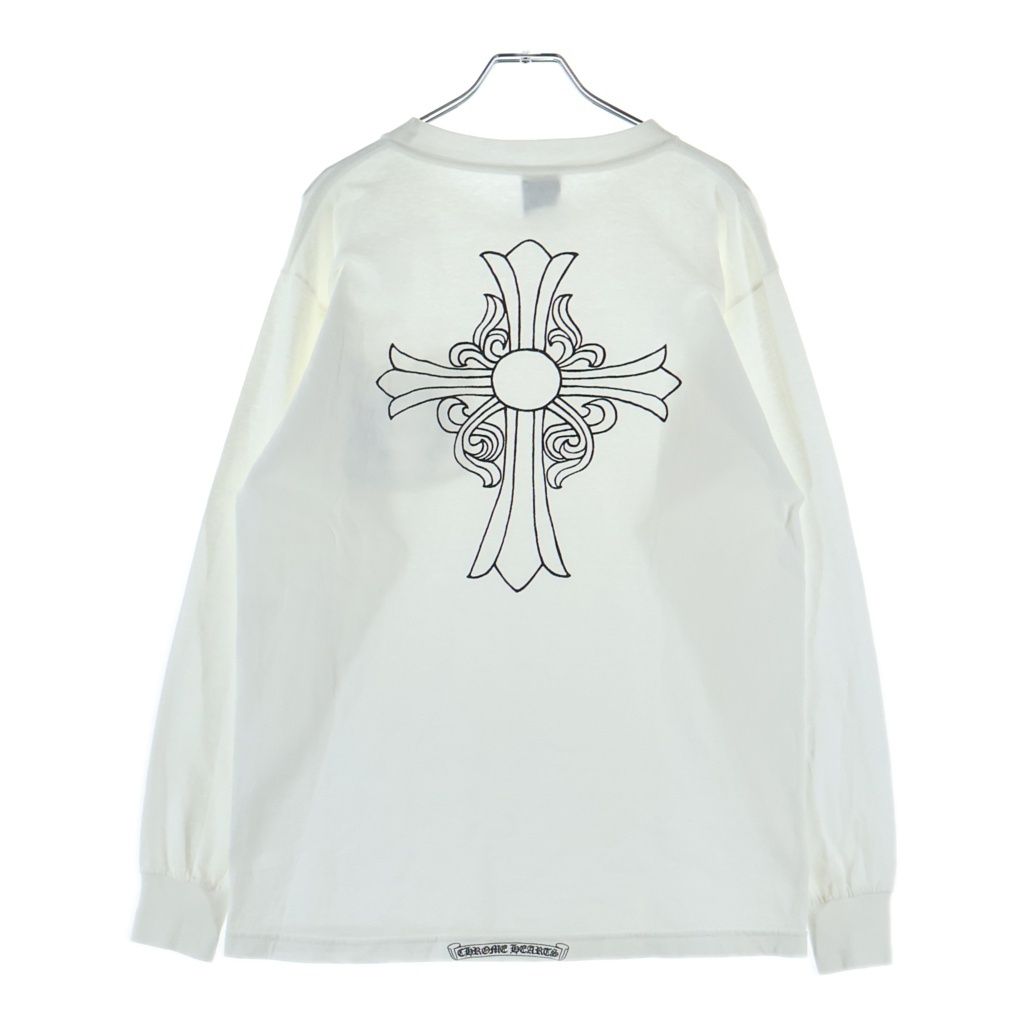 CHROME HEARTS (クロムハーツ) OLD L/S TEE オールドバックCHクロス 長袖Tシャツカットソー