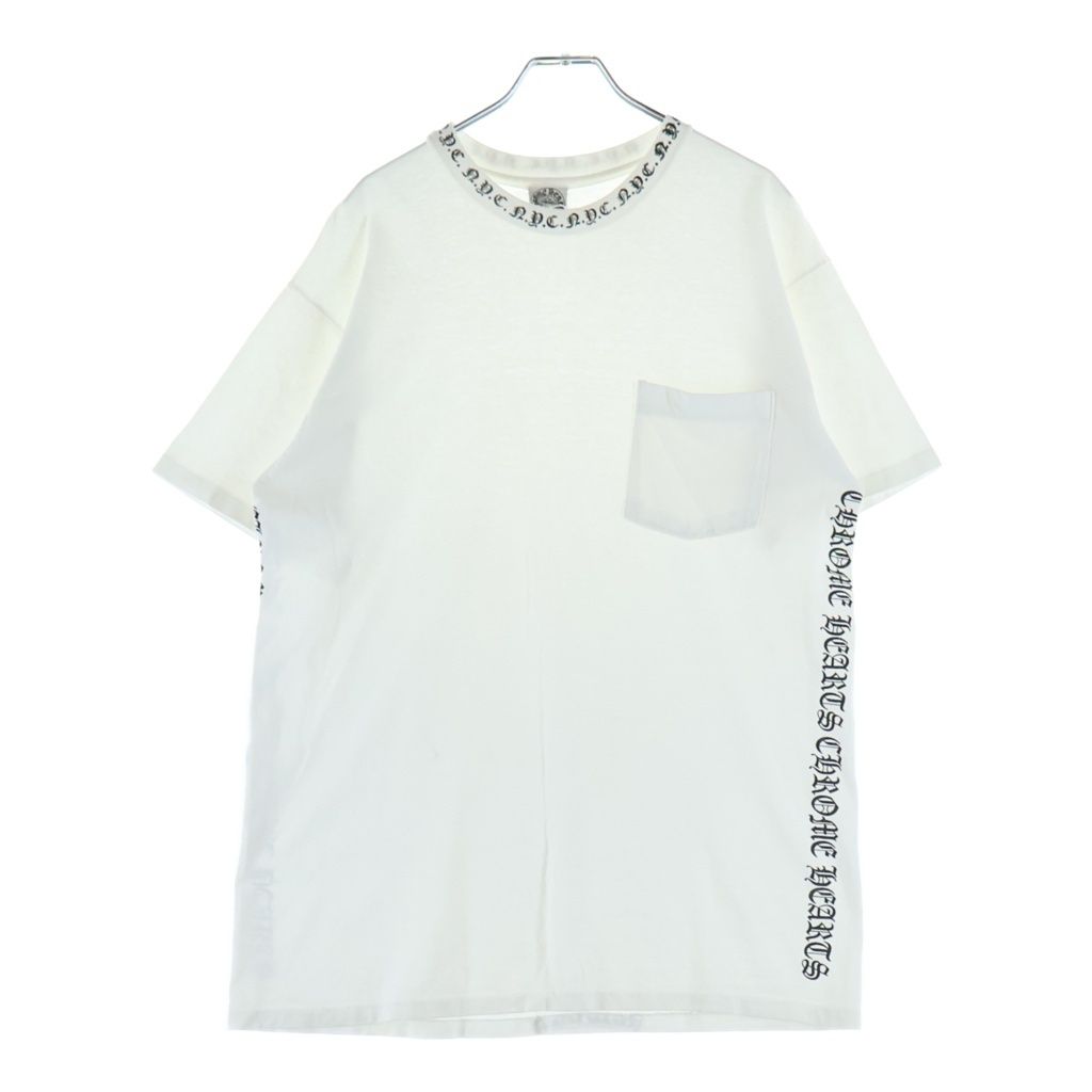 CHROME HEARTS (クロムハーツ) OLD S/S TEE NYC限定ネックロゴ 半袖Tシャツカットソー