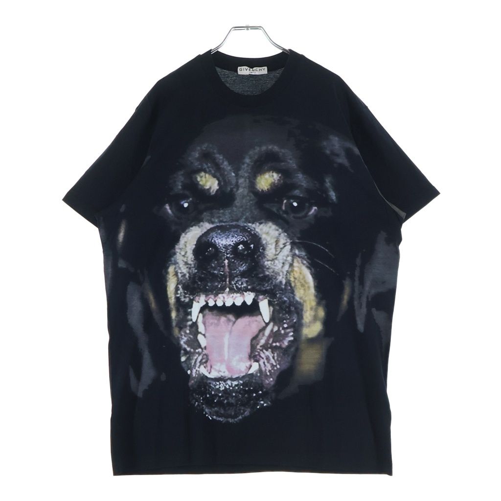 GIVENCHY (ジバンシィ) 18SS Rottweiler T-Shirt ロットワイラー ドッグプリント半袖Tシャツ ブラック BM705L3Y1P