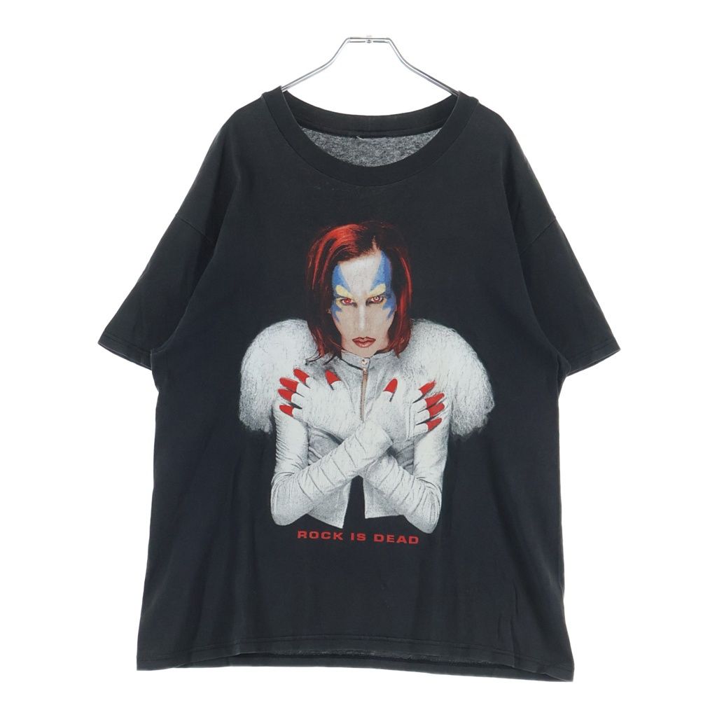 VINTAGE (ヴィンテージ) MARILYN MANSON ROCK IS DEAD OMEGA 両面プリント 半袖Tシャツ ブラック