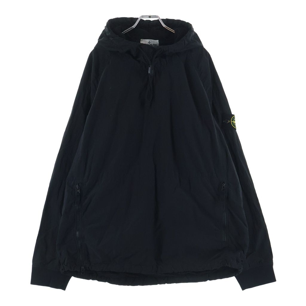 STONE ISLAND (ストーンアイランド) NYLON METAL HOODED SMOCK ナイロン メタル フーデッド スモック アノラックジャケット ブラック 691564112