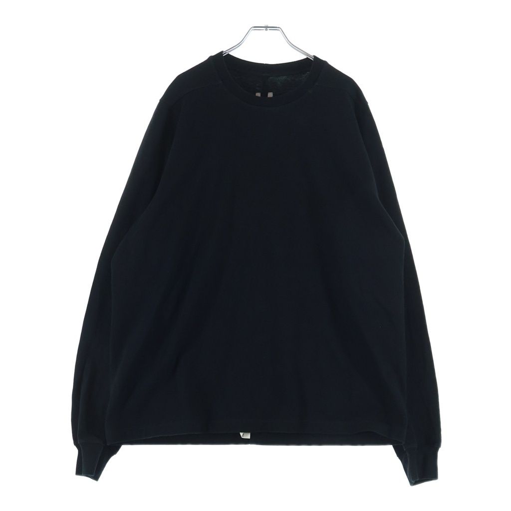 Rick Owens (リックオウエンス) 23SS クルーネック長袖カットソー ブラック RU01C4277-BA