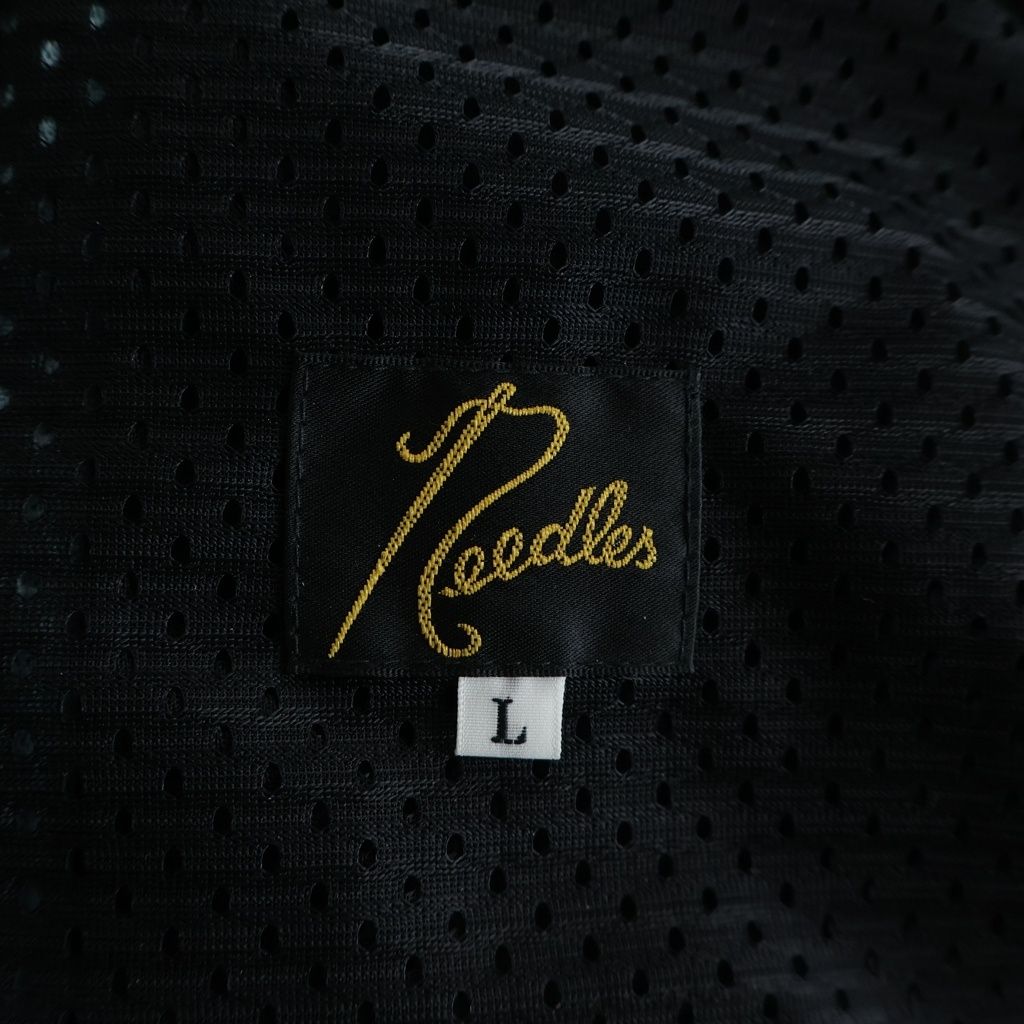 Needles (ニードルス) ×TW POLY SMOOTH TRACK PANTS トゥ ポリエステル スムース ロゴデザイントラックパンツ ブルー RW1760