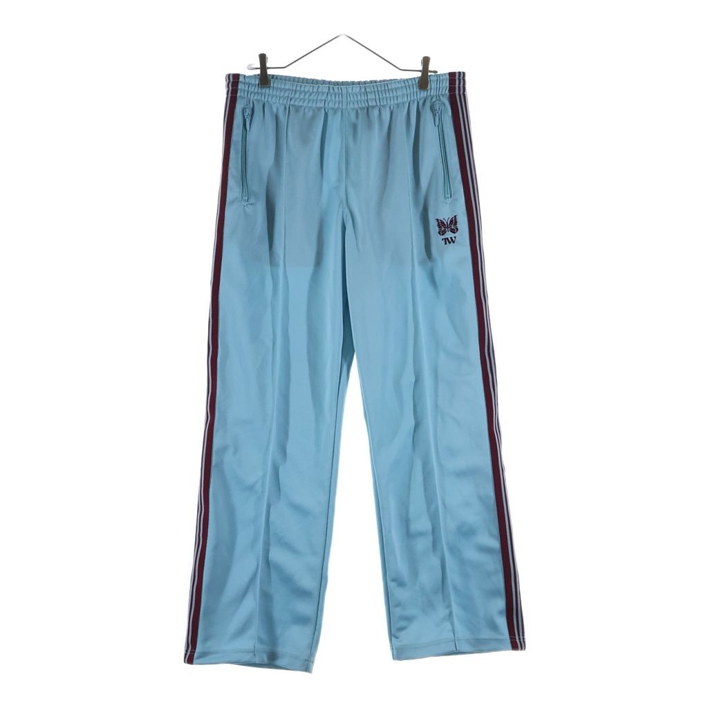 Needles (ニードルス) ×TW POLY SMOOTH TRACK PANTS トゥ ポリエステル スムース ロゴデザイントラックパンツ ブルー RW1760チノパン