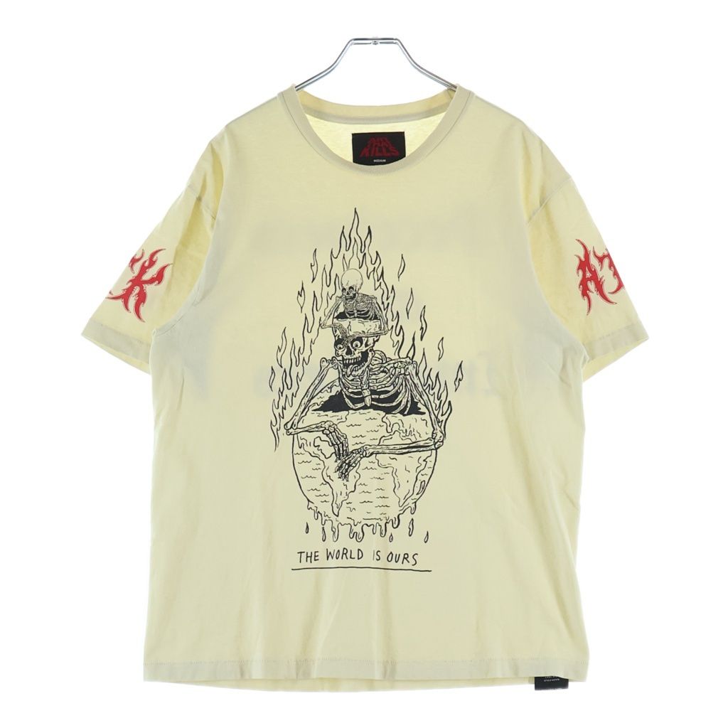 GALLERY DEPT. (ギャラリーデプト) THE WORLD IS OURS ザ ワールド イズ アワーズ スカルプリント クルーネック半袖Tシャツ カットソー アイボリー ATKT10095