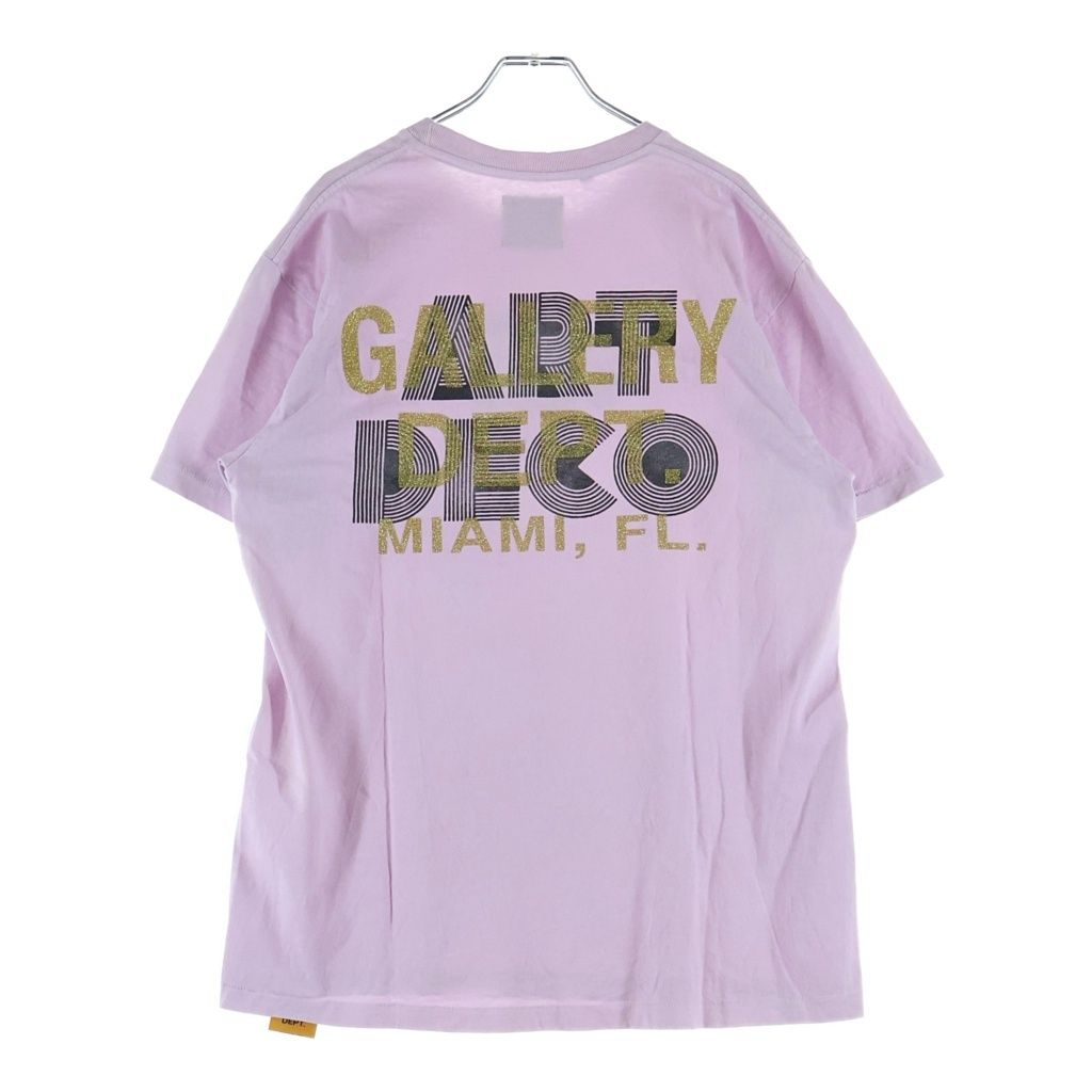 GALLERY DEPT. (ギャラリーデプト) 23AW ART DECO MIAMI TEE アート デコ マイアミ クルーネック半袖Tシャツ カットソー ピンク ADT1062