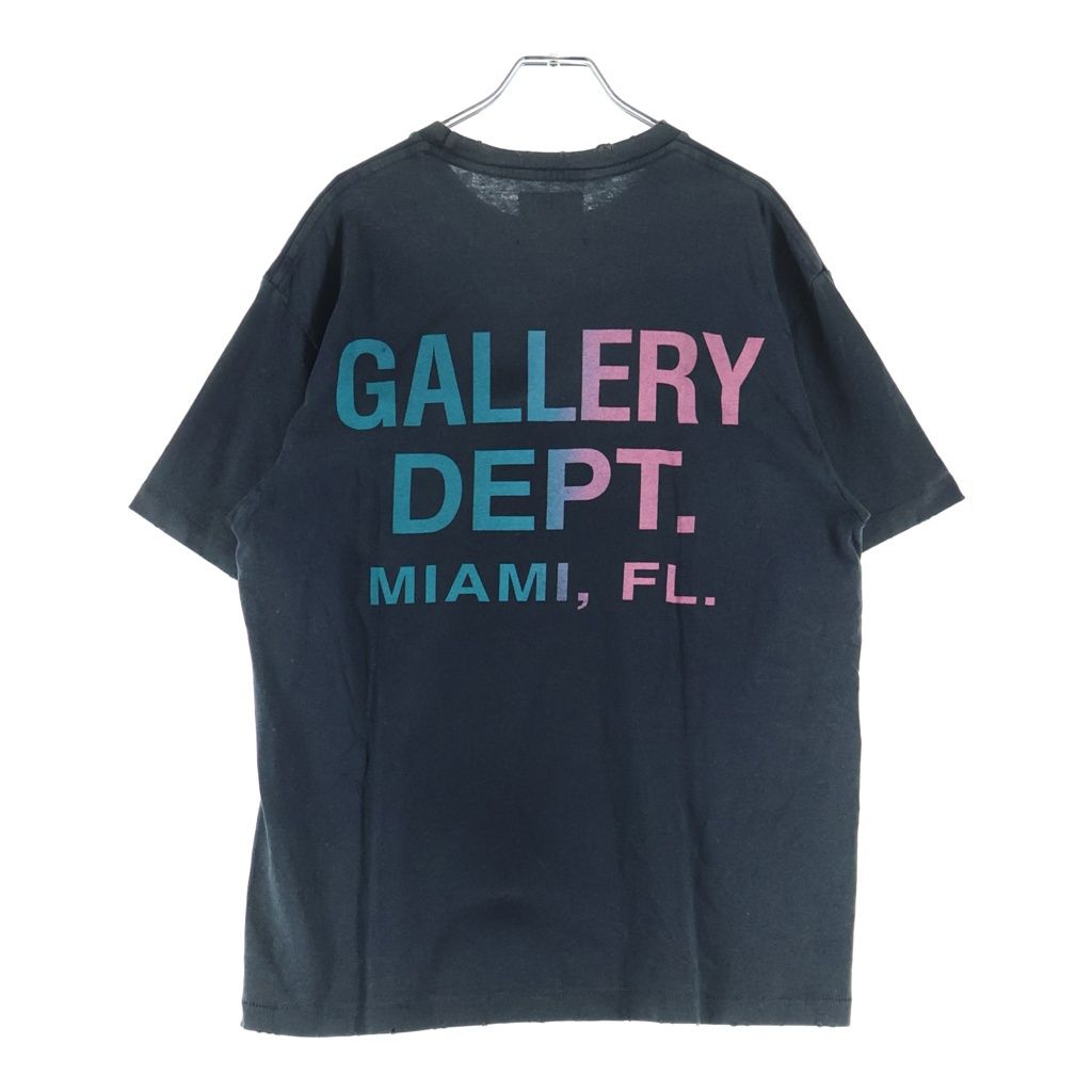 GALLERY DEPT. (ギャラリーデプト) 23AW MIAMI BOARDWALK マイアミ ボードワーク クルーネック半袖Tシャツ カットソー ブラック
