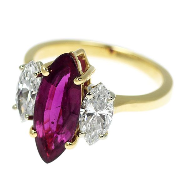K18YG パープルサファイア ダイヤモンド リング 2.41ct - メルカリ