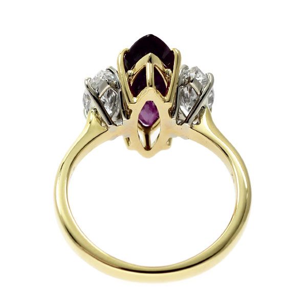 K18YG パープルサファイア ダイヤモンド リング 2.41ct - メルカリ