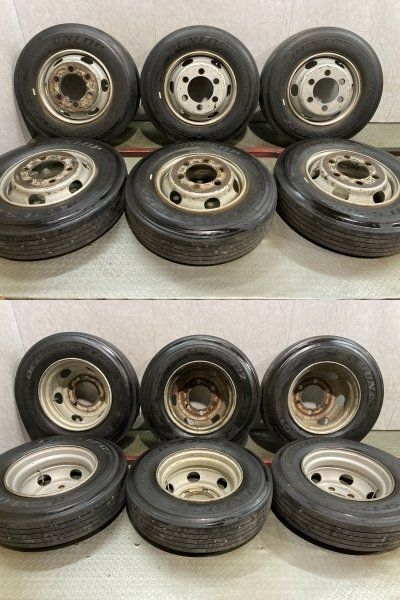 【DL SP122 225/80R17.5 123/122L】夏タイヤ【トラックホイール 17.5インチ 6J6HPCD222.25+135】4t レンジャー ファイター等 (MTA261)