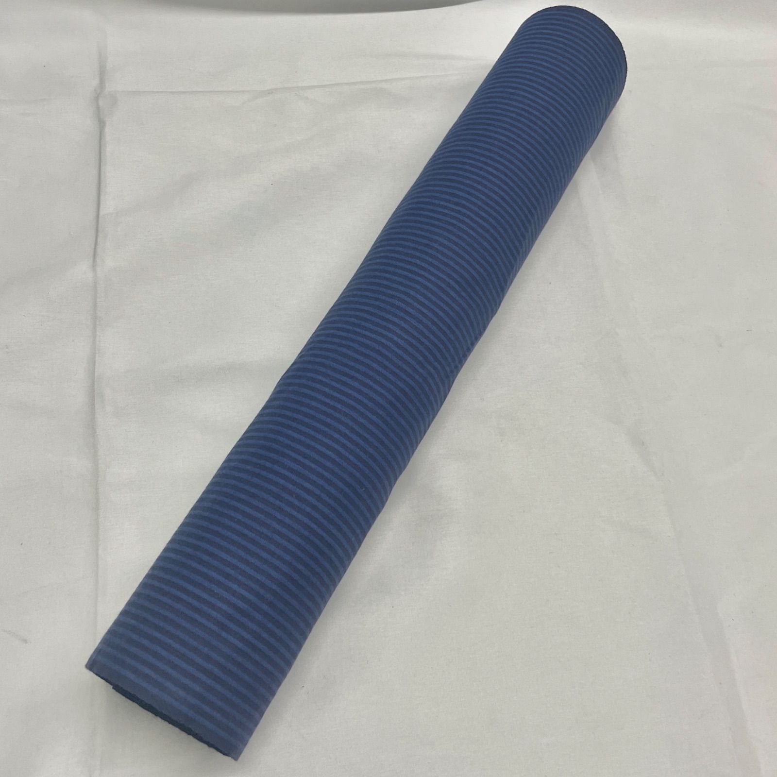 ◇ 武州唐桟織 縞模様 藍色 [ F-ST136 ] 巾38cm 長さ12m 綿100% 【保管品/箱なし】 西村織物工場 ストライプ 縞模様 布 ハンドメイド素材 ぶしゅうとうざんおり / 未使用 052801