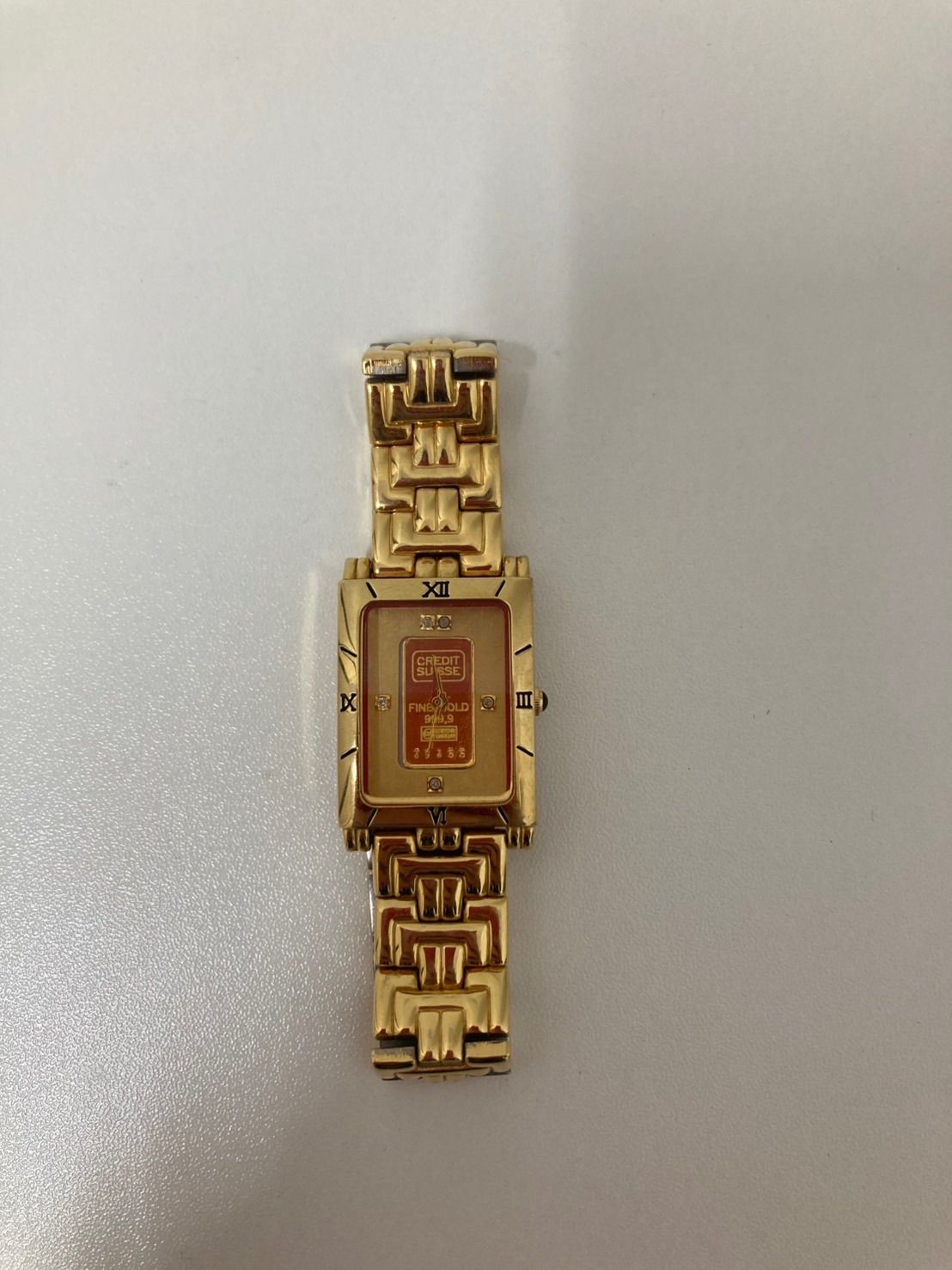 クレディスイス CREDIT SUISSE FINE GOLD 999.9 インゴット文字盤 腕時計 M315