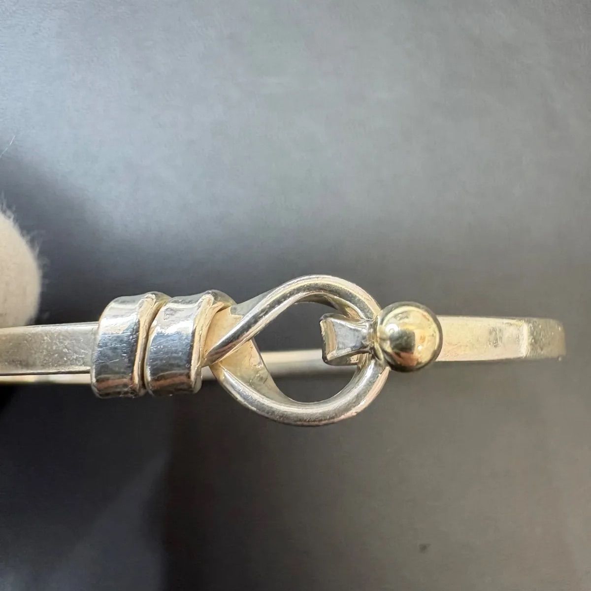 ☆【美品】ティファニー フック＆アイ バングル ブレスレット コンビ